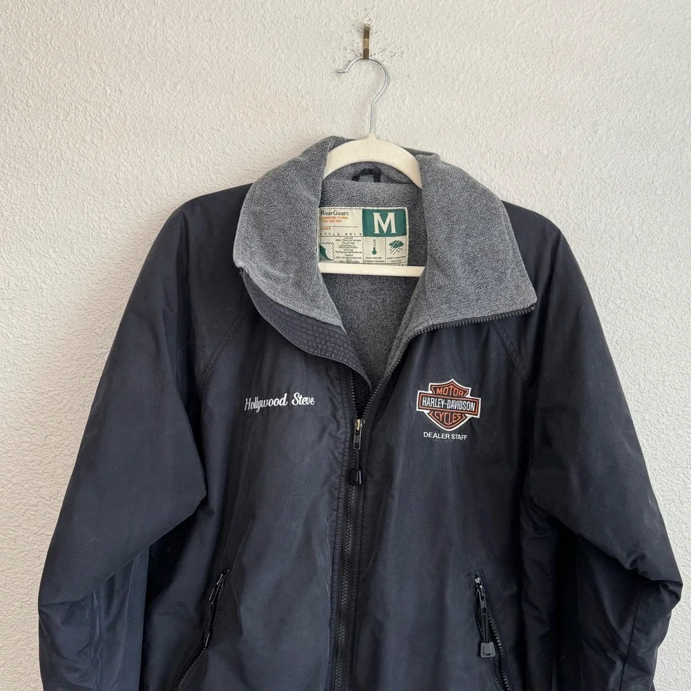 VTG Y2K WearGuard Harley-Davidson Dealer Staff Jacket Black Fleece Lined‎ Mens M